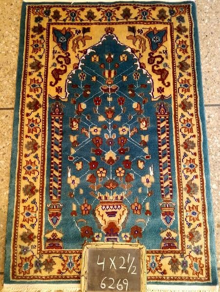 pure wool and silk hand made prayers mat 12