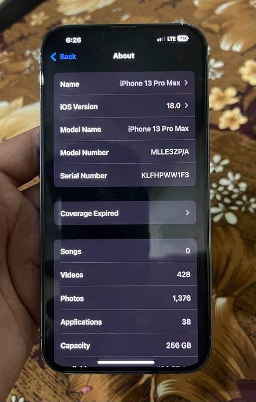 IPHONE 13 PRO MAX 256GB 6