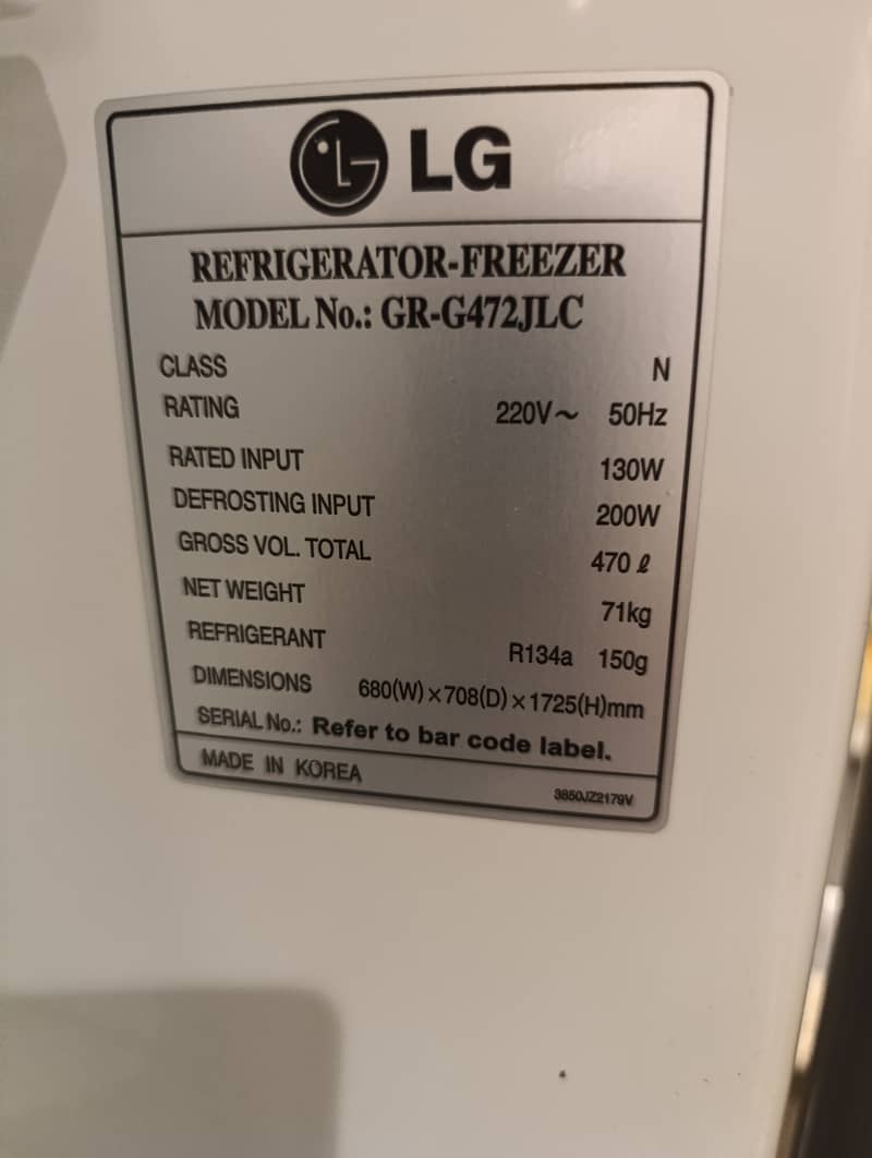 LG Refrigerator GR G472JLC 6