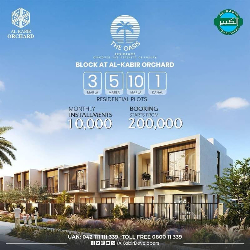 Book your 3 Marla Plot In Just Two Lakh On Easy Payment Plan In Al Kabir Orchard Oasis Block Lahore 6