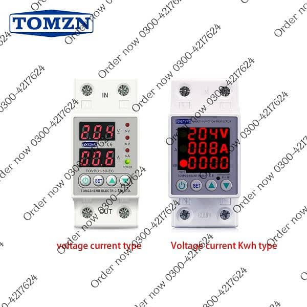 TOMZN 2Din Solar Circuit Breaker home 63A Smart Metering Energy 0