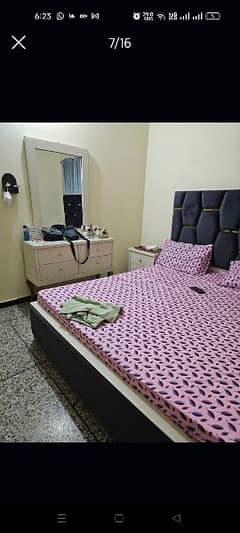 New bed set with side tables & dessing without mattress 0