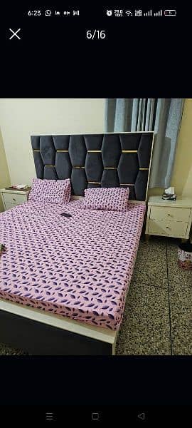 New bed set with side tables & dessing without mattress 1