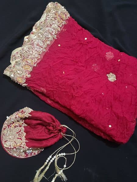 Bridal Chiffon Lehanga in good condition 7