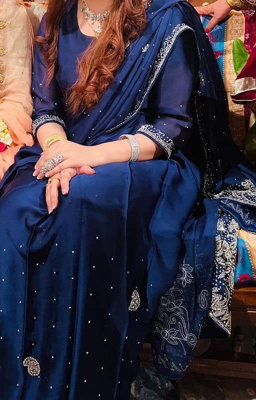 saree in blue color 1