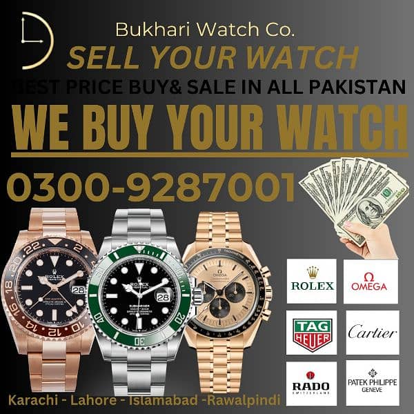 sell you watch we buy ROLEX OMEGA CARTIER TAGHEUAR BREITLING CHPOARD 1