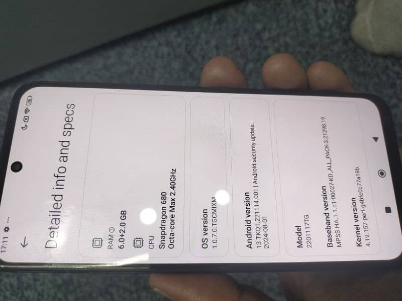 Redmi note11.6,+2=128 pta official approved 5