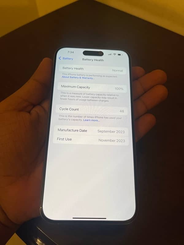 Iphone 15 pro max 256 gb 100% battery health 7