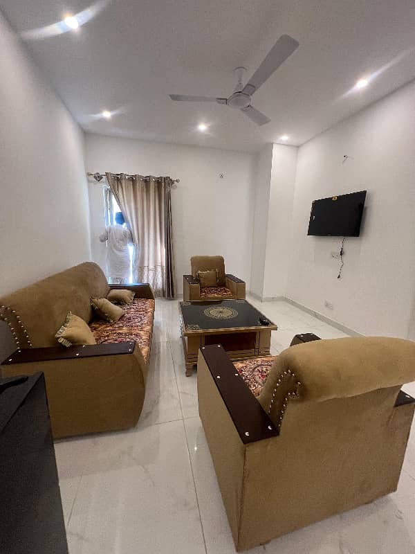 New city phase ii wah cantt one bed beautiful apartment with parking full furnished rent value 50 K 0