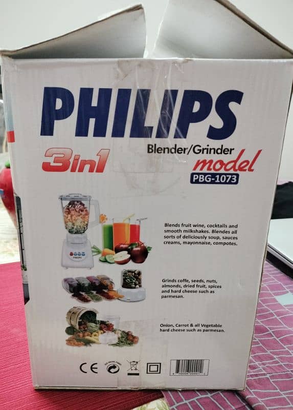 Philips blender grinder 3 in 1 model PBG 1073 New 10/10 03333358008 1