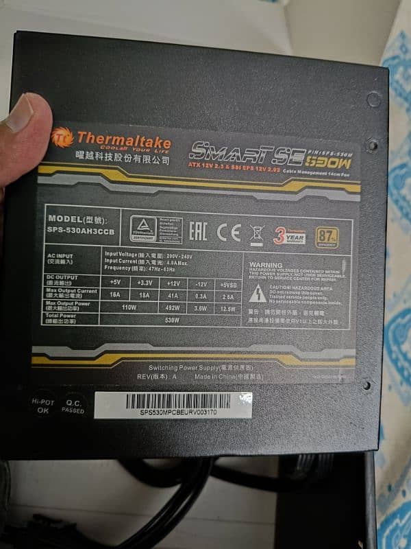 Thermaltake Smart SE (530W) NEW Power Supply 5