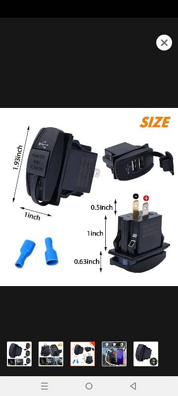 Dual USB 12v Charger Socket Waterproof Power Outlet Adapter 2.1A 5