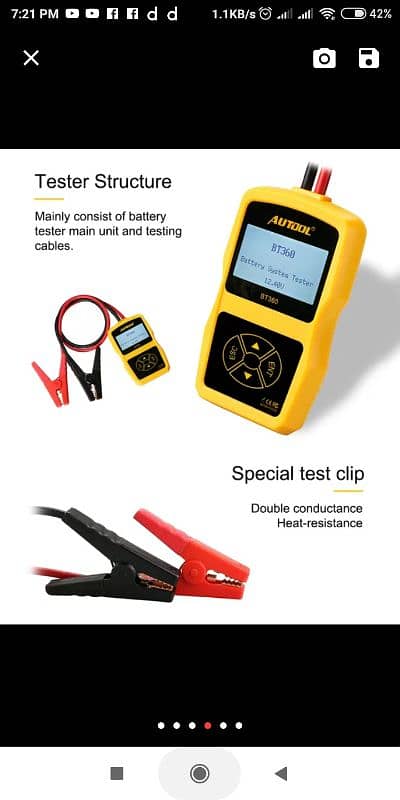 FOXWELL BT100 Pro 12V Car Battery Tester For Flooded AGM GEL 10 18