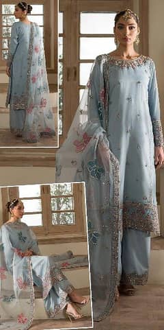 3pc organza embroidered suits.