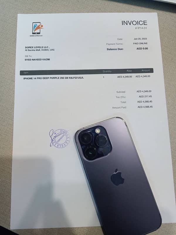 iphone 14 Pro Dual Sim PTA approved imported from Dubai 3