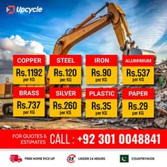 Sell Scrap Copper, Iron, Steel  Aluminium, Silver, Plastic, Paper,