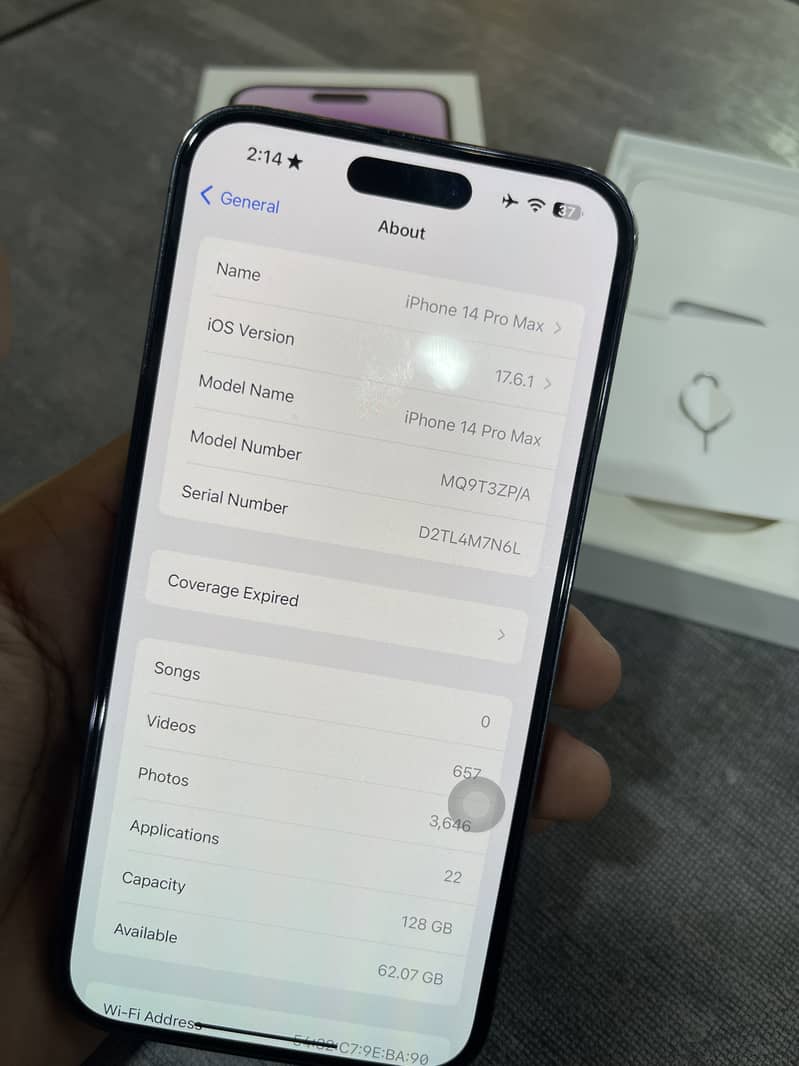 Iphone 14 pro max 128 ( Non PTA ) 10/10 2