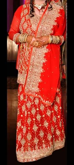 Red nikah bridal dress