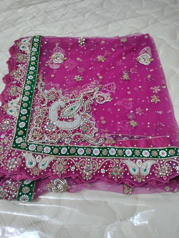 bridal lahanga pink colour 4