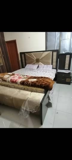 King size bed with new high quality mattress.