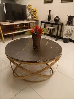 modern center table (metal and patex wood )