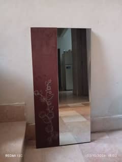 Half wood printed Mirror