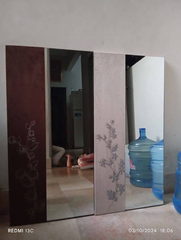 Half wood printed Mirror 1