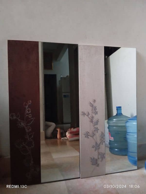 Half wood printed Mirror 2