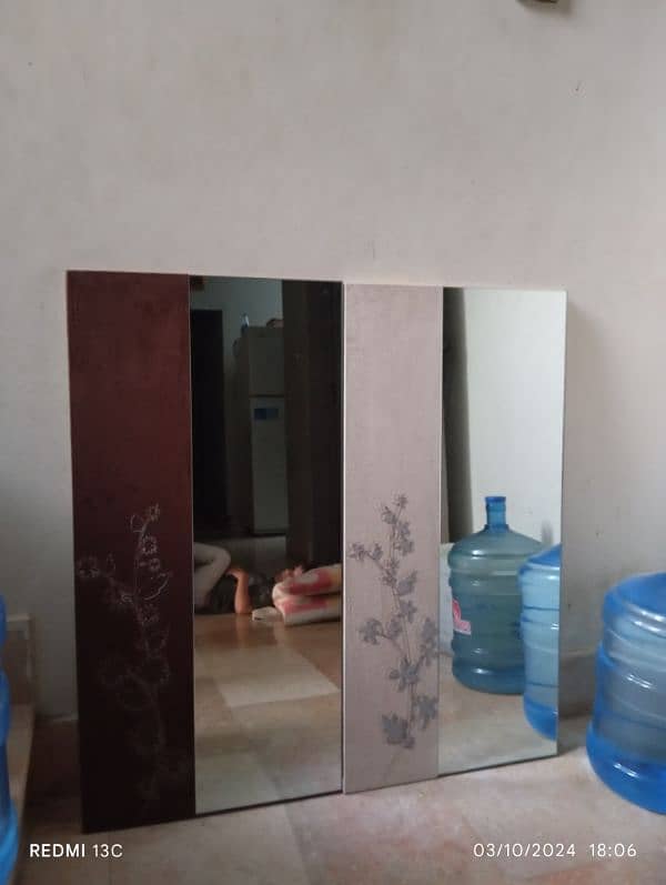 Half wood printed Mirror 3