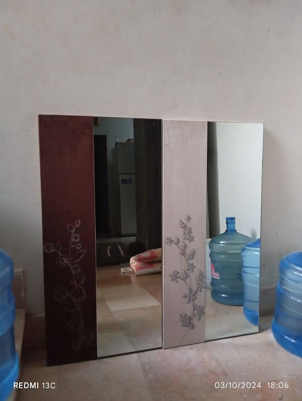 Half wood printed Mirror 5