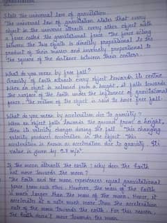 Handwriting Assingnment Work