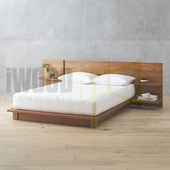 King Bed set made up of pure wood 0