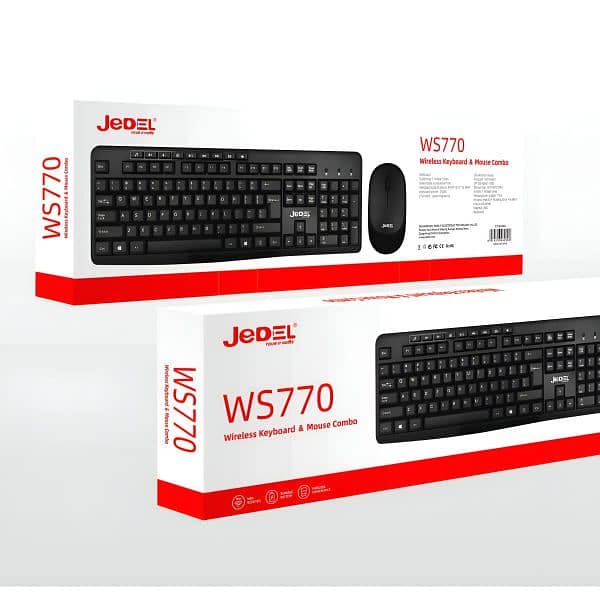 Jedel Branded Wireless Keyboard Mouse Combo 0