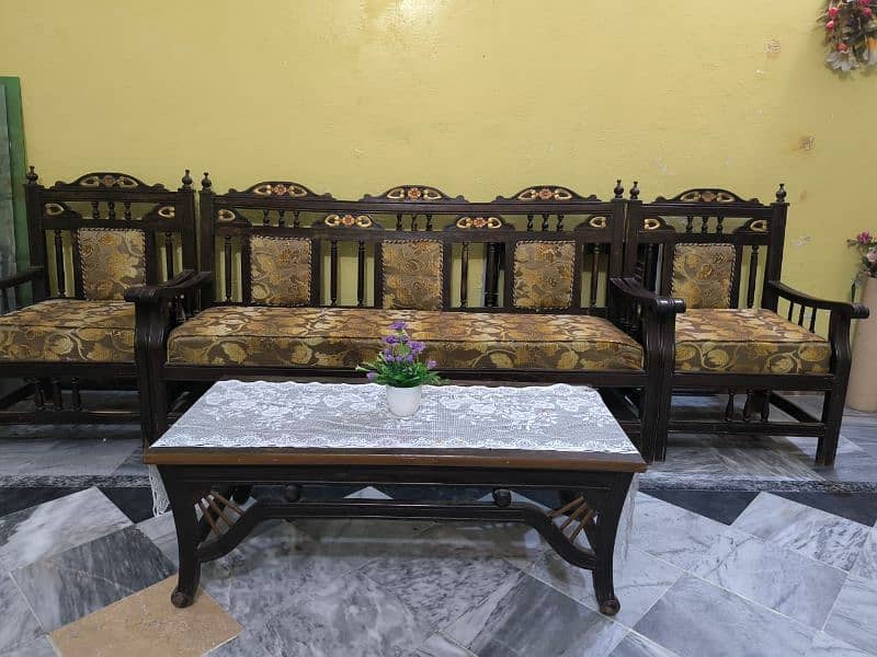 wooden sofa set 0