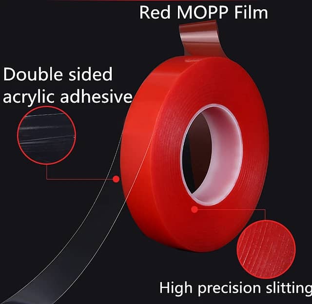 Double Sided Red PET Tape for Cars Decorations 12