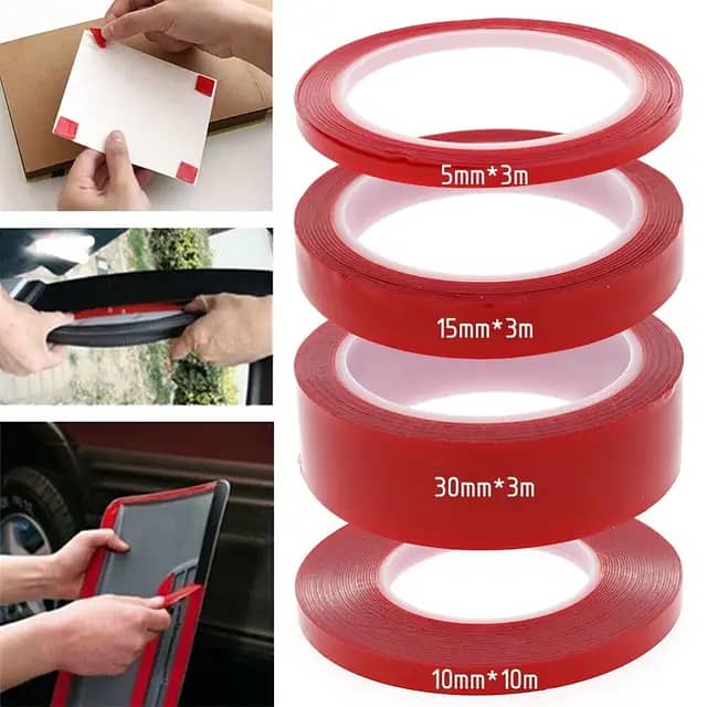 Double Sided Red PET Tape for Cars Decorations 15