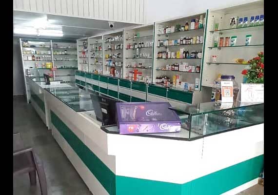 Running medical store on bank stop is for sale 0