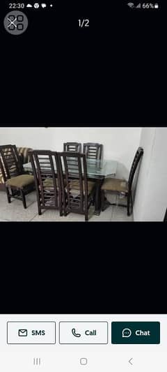 dinning table for sale with 6 chairs 0