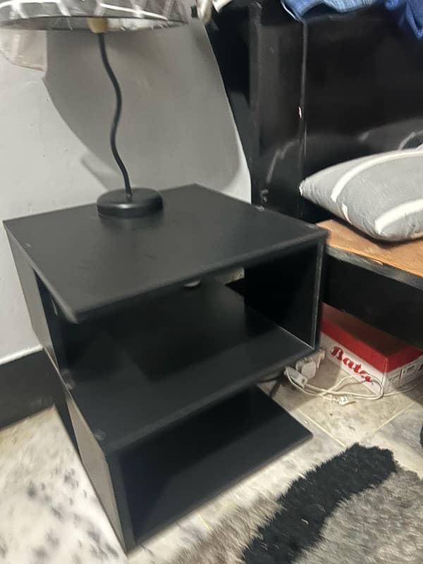 New side table black kmi wood 3