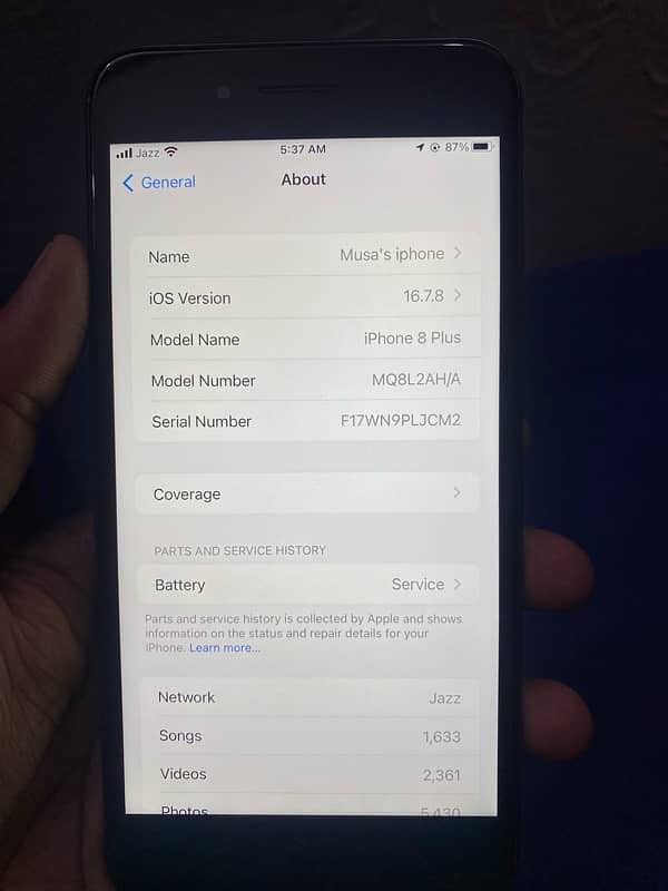 Iphone 8 plus 64gb PTA Approve 5