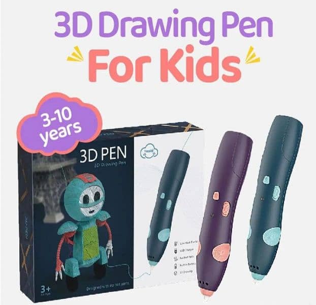 3D Drawing Pen Available For Kids (New) 3D Pen Toy 0