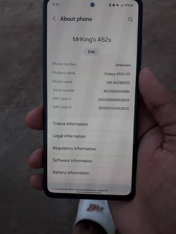 Samsung A52s 5g With original box and charger Non Pta Urgent Sale 4