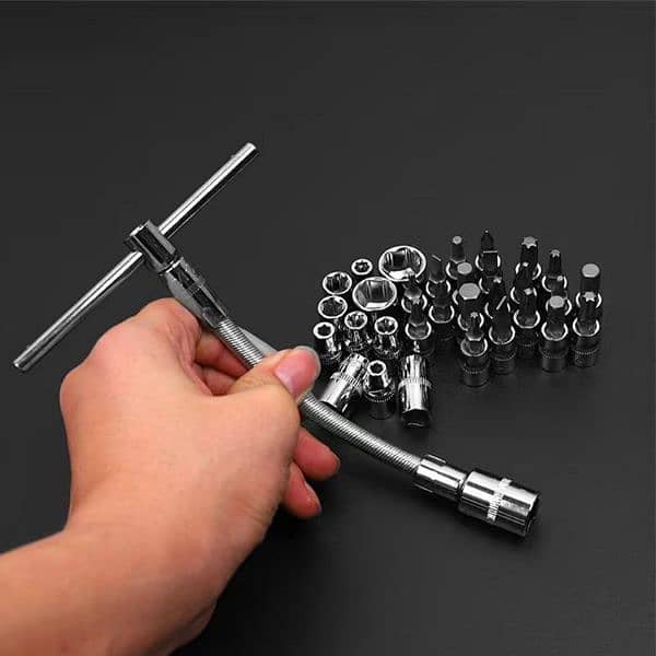 New 46 PC Stainless Steel Kit Tool Car Tyre Accessories 1