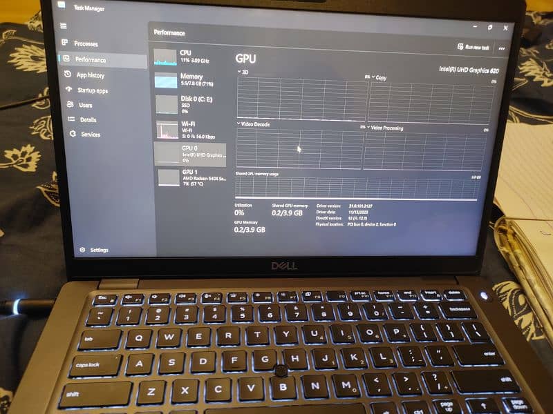 Dell latitude 5400 i7 8th gen with AMD graphics card 7