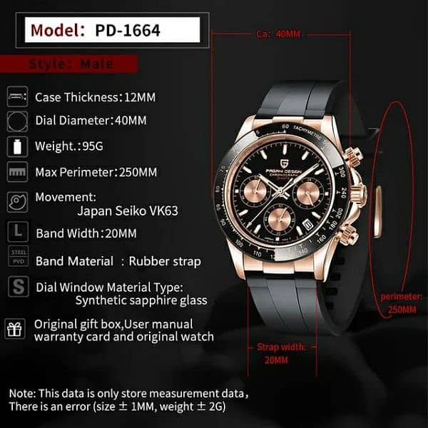 branded watch Pagani design for men's 1