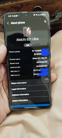 Samsung S21 ultra full box