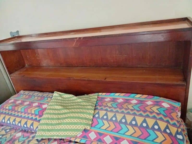 Wooden Bed with Mattress – Deep Pocket Headboard 0