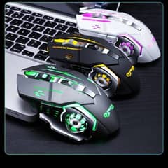 wireless gaming mouse / 6 buttons gaming mouse with rgb lights