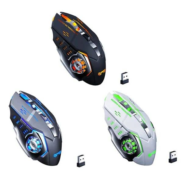 wireless gaming mouse / 6 buttons gaming mouse with rgb lights 2