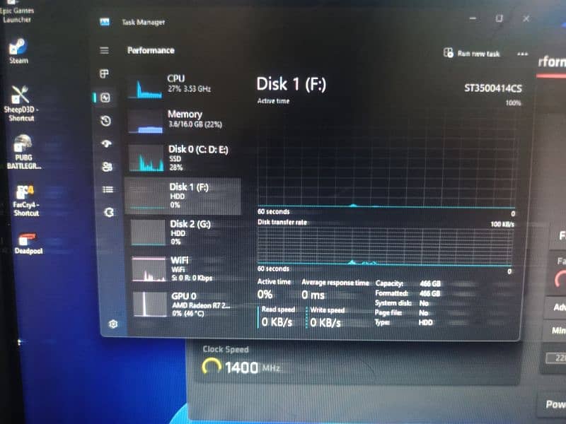 i7 4cores, 8threads gaming PC with 2GB AMD R7 260x Screen Included 6